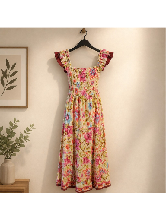 House of Harlow Dresses & Skirts - House Of Harlow 1960 Maxi Dress Women's Medium Floral Smocked Ruffle Tiered NWT,